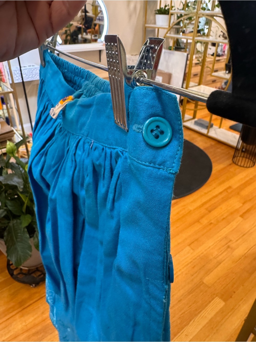 Vintage, Nautica Turquoise Blue Embroidered Midi Dress - Picture 5 of 6
